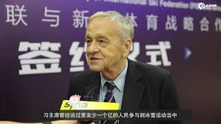 Interview with FIS President, Gian Franco Kasper at FIS - Sina Sports Partnership Signing Ceremony