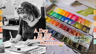 A Day in my Life As a Freelance Illustrator | Studio Vlog 006
