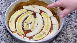 BUDÍN CON PLÁTANO EN TODA LA MASA