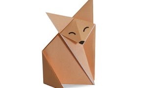 Cách gấp, xếp con Cáo bằng giấy origami - Video hướng dẫn xếp hình - How to make a Fox