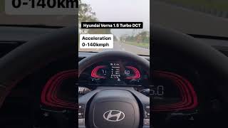 Hyundai Verna 1.5 Turbo Dct 0-100 Performance #Shorts #hyundaiverna2023#performance