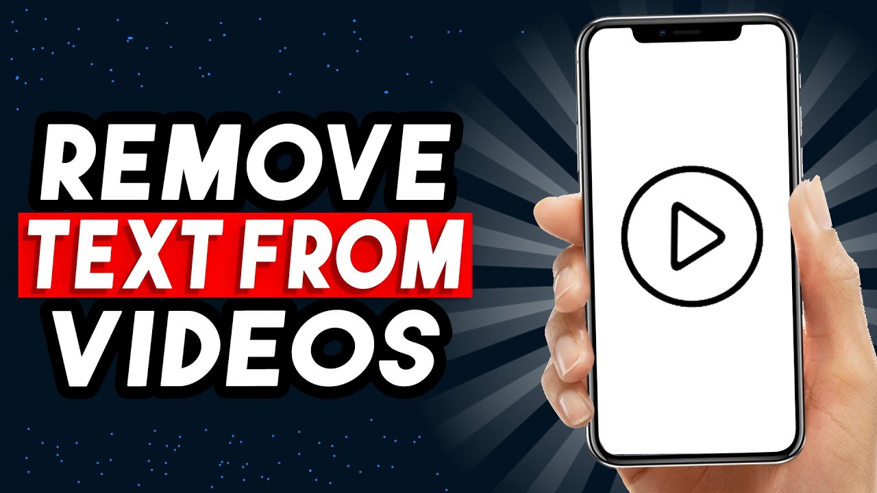 How To Remove Text From Video On Mobile (EASY & FAST!) - YouTube