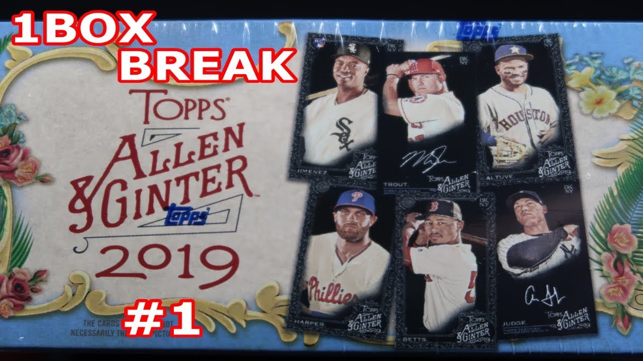 MLB 2019 Topps ALLEN&GINTER X BASEBALL Hobby Box 1BOX BREAK #1 - YouTube