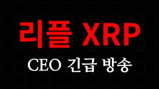 [ 리플 XRP ] CEO 긴급 방송에 다들 술렁술렁!!! 개올라간다!!