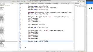 Remove If Method of ArrayList Video-13