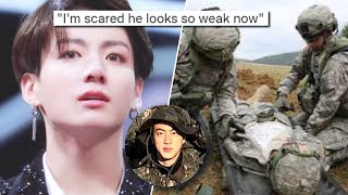 Jung Kook CRIES "END THIS"! News SHOWS Jin IN PAIN After Military Tactical March? Company SPEAKS!