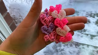 How to make love lock bracelet on 2 pegs