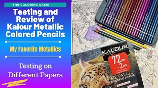 Review of Kalour Metallic Colored Pencils | Coloring on Different Papers | The Best Metallic Pencils