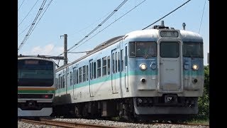 【被り】2018.8.1 115系L99編成 4連廃車回送 行田通過