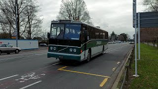 Travlon Coachlines Ford R1114 no. 1 ex Hamilton Transport no. 7 through Dean's Ave.