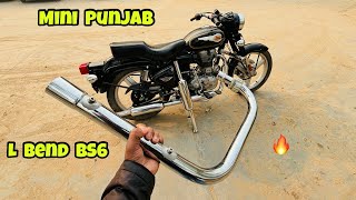 Bullet standard 350 BS6 L Bend Pipe installed | Mini Punjab Silencer Modified 💥