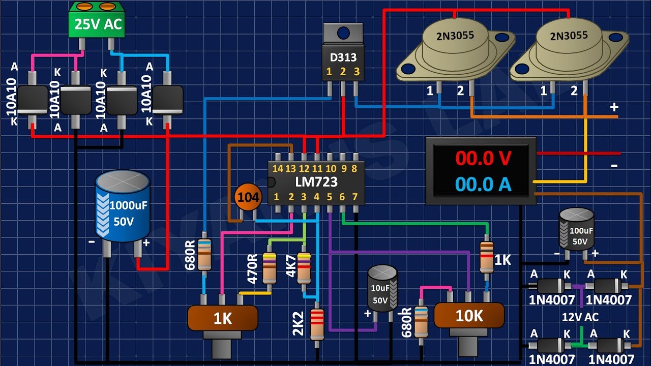 12v Dc Variable Bench Power Supply Schematic