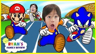 Mario and Sonic Rio Olympic! Epic Boxing Match! Let's play with Ryan's Family Review