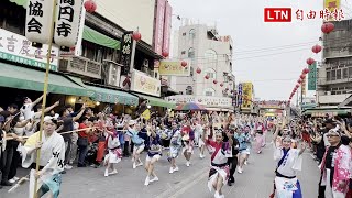 東京高圓寺阿波舞北港演出  遊客圍觀讚嘆