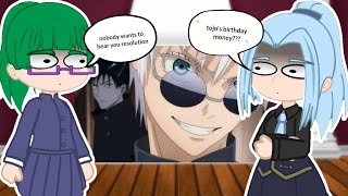 Jujutsu kaisen react to Gojo's new year's resolution ll Jujutsu kaisen ll pris scits ll gacha react