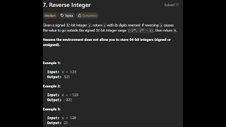 Reverse Integer in Java (LeetCode #7) - Don't Fail the Overflow!