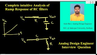 Intuitive analysis of Ramp response of RC filter  _ Analog VLSI interview question