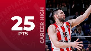 🎯Kostas Papanikolaou (career-high 25 points on 6/8 3PT)| Real Madrid-Olympiacos 90-85