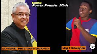 Ban Sitwayien ena 1 msg pou ex premier Pravin Kumar Jugnauth 10ziem Parti