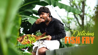 Delicious Jalebi Fish Fry I cooked ! Fish caught in Krishnagiri Dam ! TastyTamil