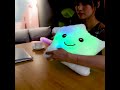 promotional twinkle star glowing led lighting plush star pillow toy with light