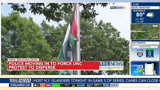 UNC Protesters Replace the American Flag with the Palestinian Flag in Chapel Hill