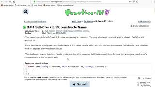 Building Java Programs Ch 8 Self-Check 8.19 constructorName