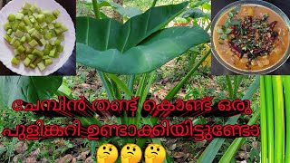 ചോറുണ്ണാൻ ഈ ഒരു പുളിങ്കറി മതി /Nadan chembu thandu pulinkari/kerala style