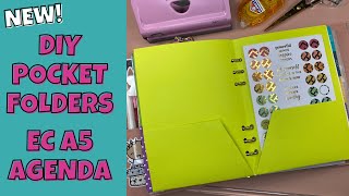 NEW! DIY A5 POCKET FOLDERS FOR THE ERIN CONDREN A5 AGENDA | A5 RINGS POCKET FOLDERS