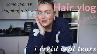 Hair vlog Fail ( I cried ) and lots of charity/ thrift shopping ☺| Gemma hunt