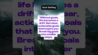 Without Goals life Become A Drift Set Clear Actionable Goals ||#success #business #goalsetting