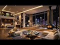 soft jazz piano u0026 crackling fireplace in luxury apartment for sleep❄ winter night tranquility in nyc