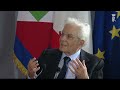 mattarella interviene al 40° seminario per la formazione federalista europea di ventotene