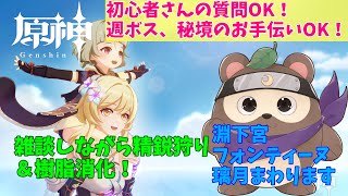 【原神】雑談しながら参加型精鋭狩り＆樹脂消化！【初見さん大歓迎！】