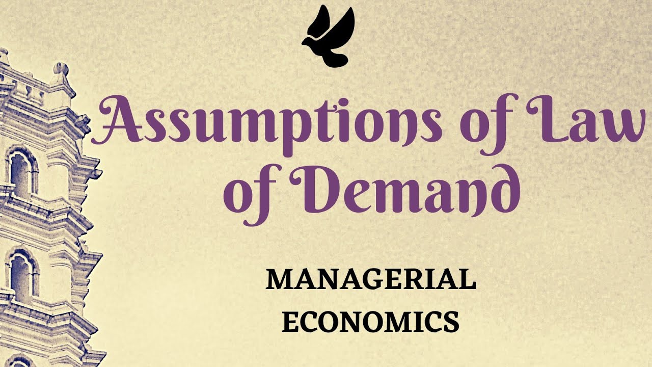 Assumption Of Law Of Demand - YouTube