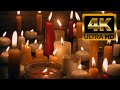 2 Hours Burning Candles and relaxing music in 4K  Cinematic look in 24fps  No Loops