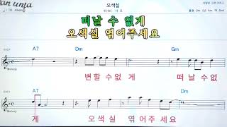 오색실/서로👍악보, 기타 코드,가사,Karaoke*가라오케 반주