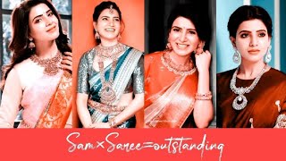 Samantha outstanding saree looks whatsapp status tamil||oru podava katitu vantha paru||