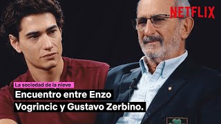 Gustavo Zerbino, superviviente de los Andes y Enzo Vogrincic, actor | ‘La Sociedad de la nieve’