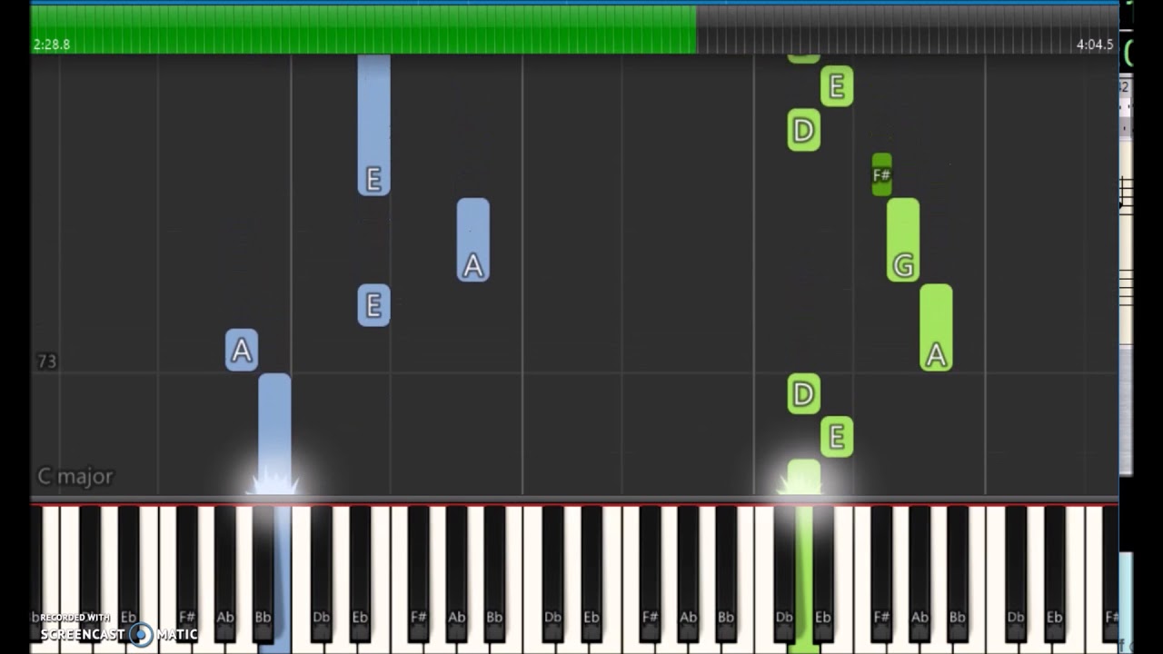 Easy Synthesia Piano Tutorial - There's Always Tomorrow - YouTube