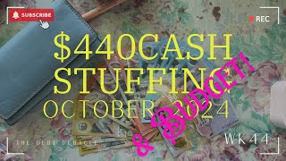 Cash Stuff & Budget Week 44 Oct 2024|Debt Payoff |Single Income Self Employed|Broke Girl Budgeting