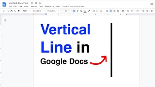 How To Insert Vertical Line In Google Docs