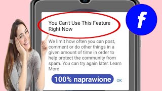 Jak naprawić błąd „Nie możesz teraz używać tej funkcji” na Facebooku 2024