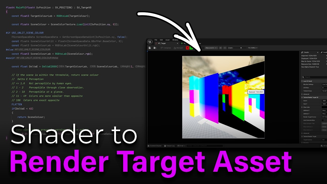 Pixel Compute Shader To Render Target Asset Ue5 C Tutorial Youtube