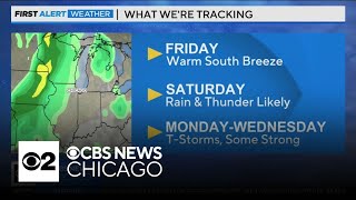 Partly cloudy Friday, storms in days to come in Chicago