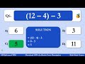 Order of Operations Grade 3 | Addition Subtraction Quiz (Kids Math Activity 3-3) | Quiz Apps e-Books