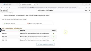 How to Drop or Withdraw from a Class Using SIS
