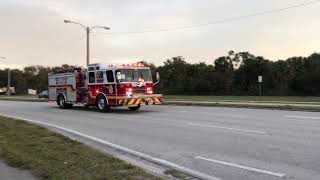 Pasco County Fire Rescue Engine & Rescue 11 Responding