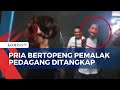 Detik-Detik Polisi Tangkap Pria Bertopeng yang Palak Pedagang di Palembang