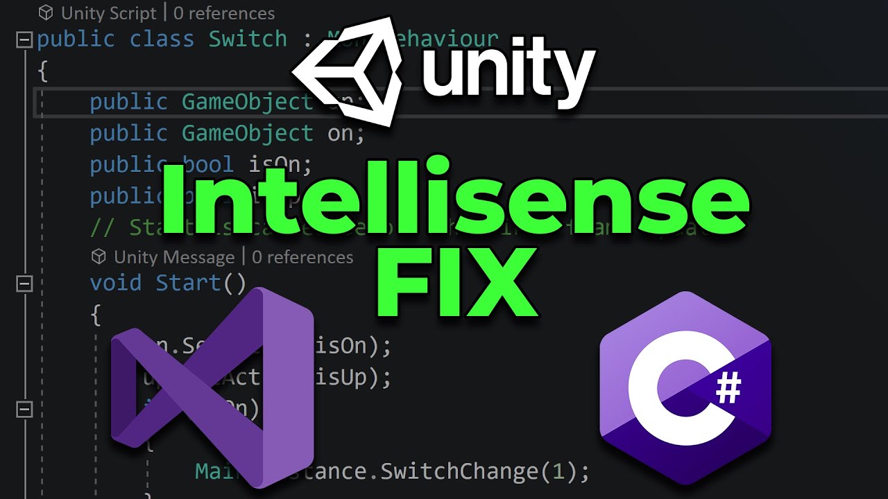 Unity fix. Vs code Intellisense. Unity Studio. Visual Studio Unity. Unity fixed Bugs codes услуга.